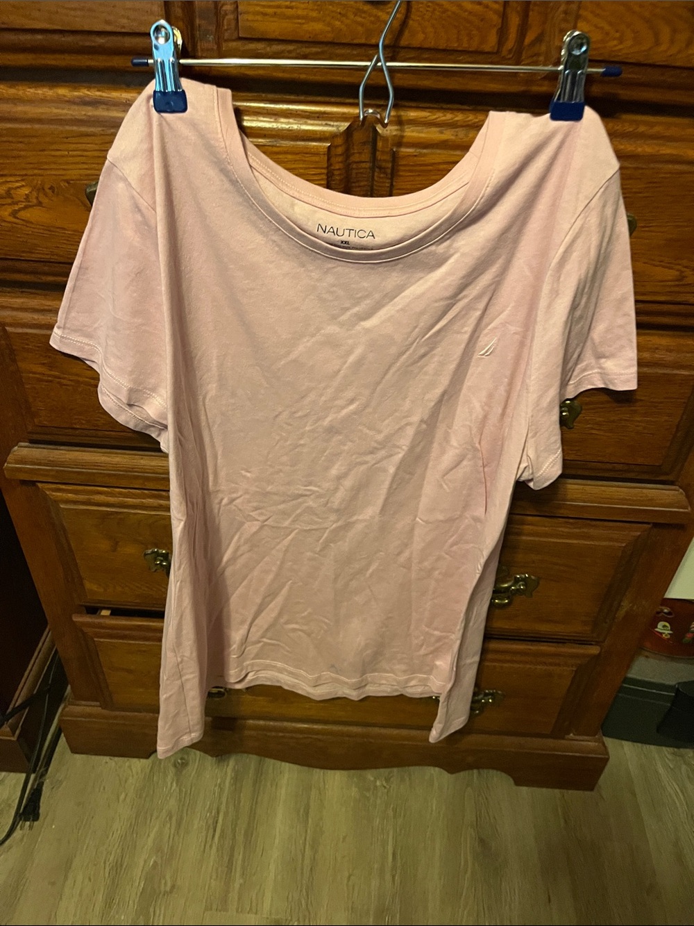Nautica Women’s Pale Pink Short Sleeve Crew Tee